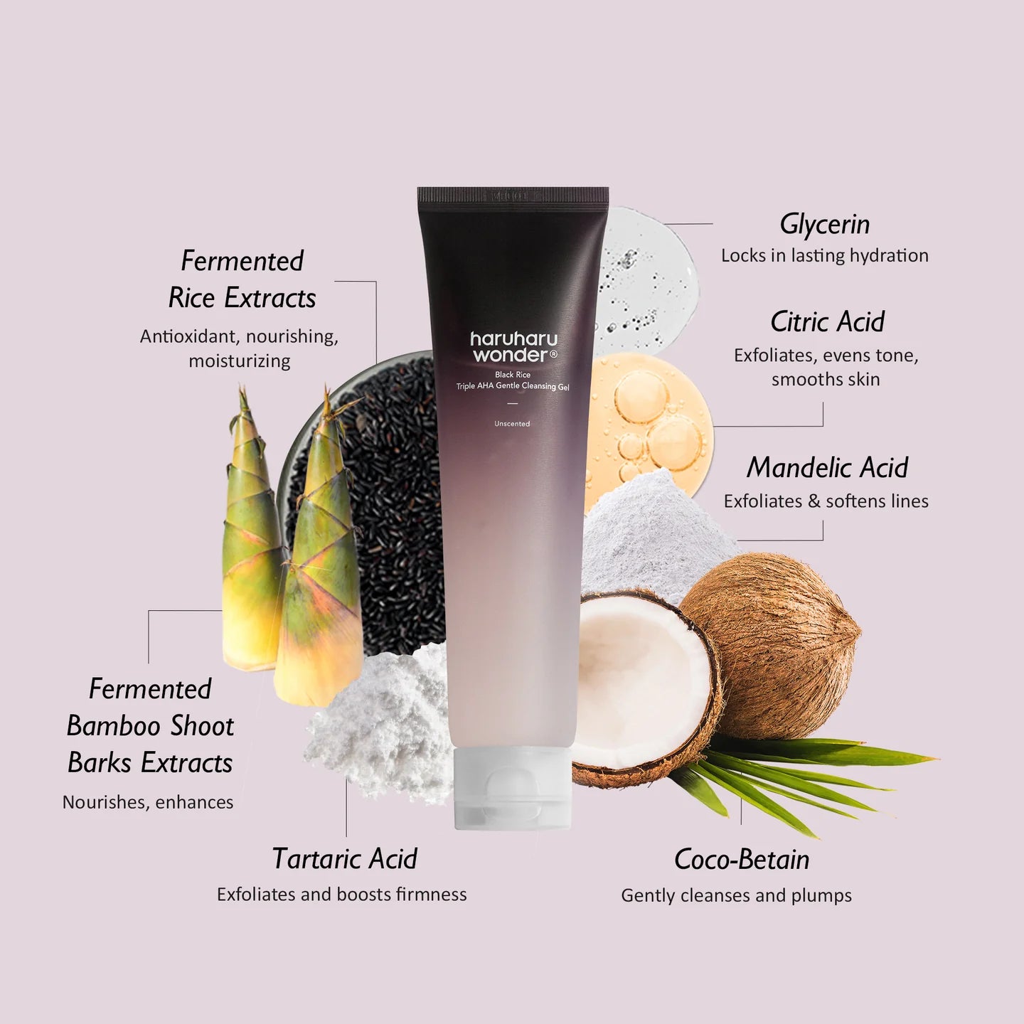 Black Rice Triple AHA Gentle Cleansing Gel