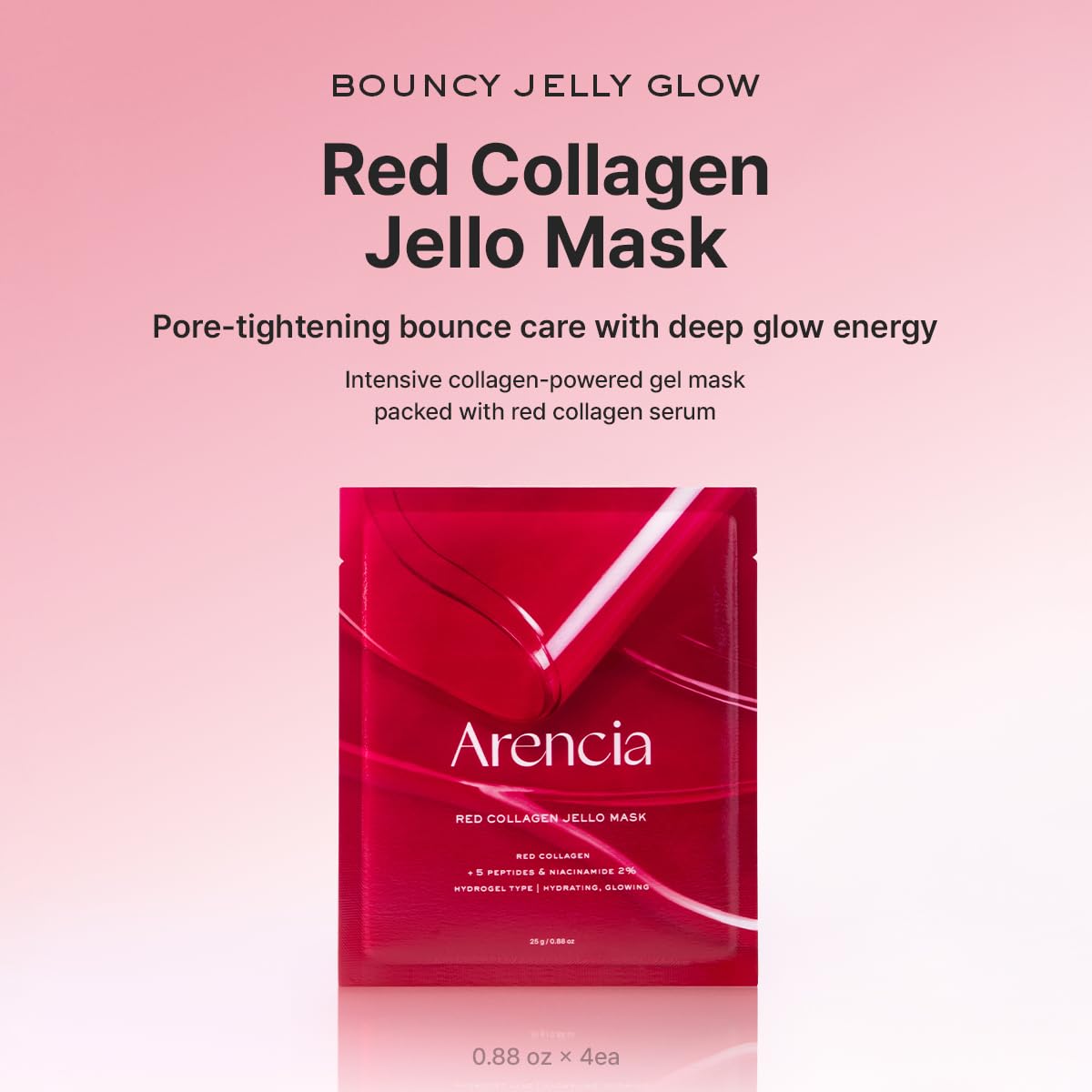 RED COLLAGEN JELLO MASK 4-Pack