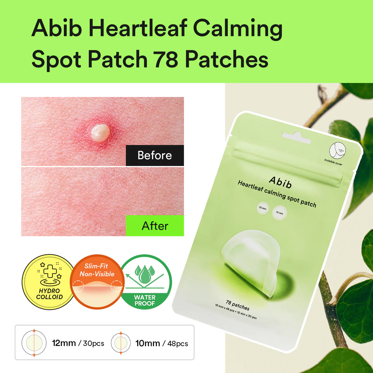 Abib Heartleaf Calming Spot Patch (78 Patches)