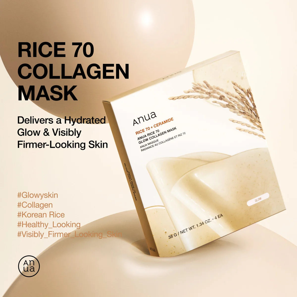 Collagen Mask Set - Rice 70 Glow