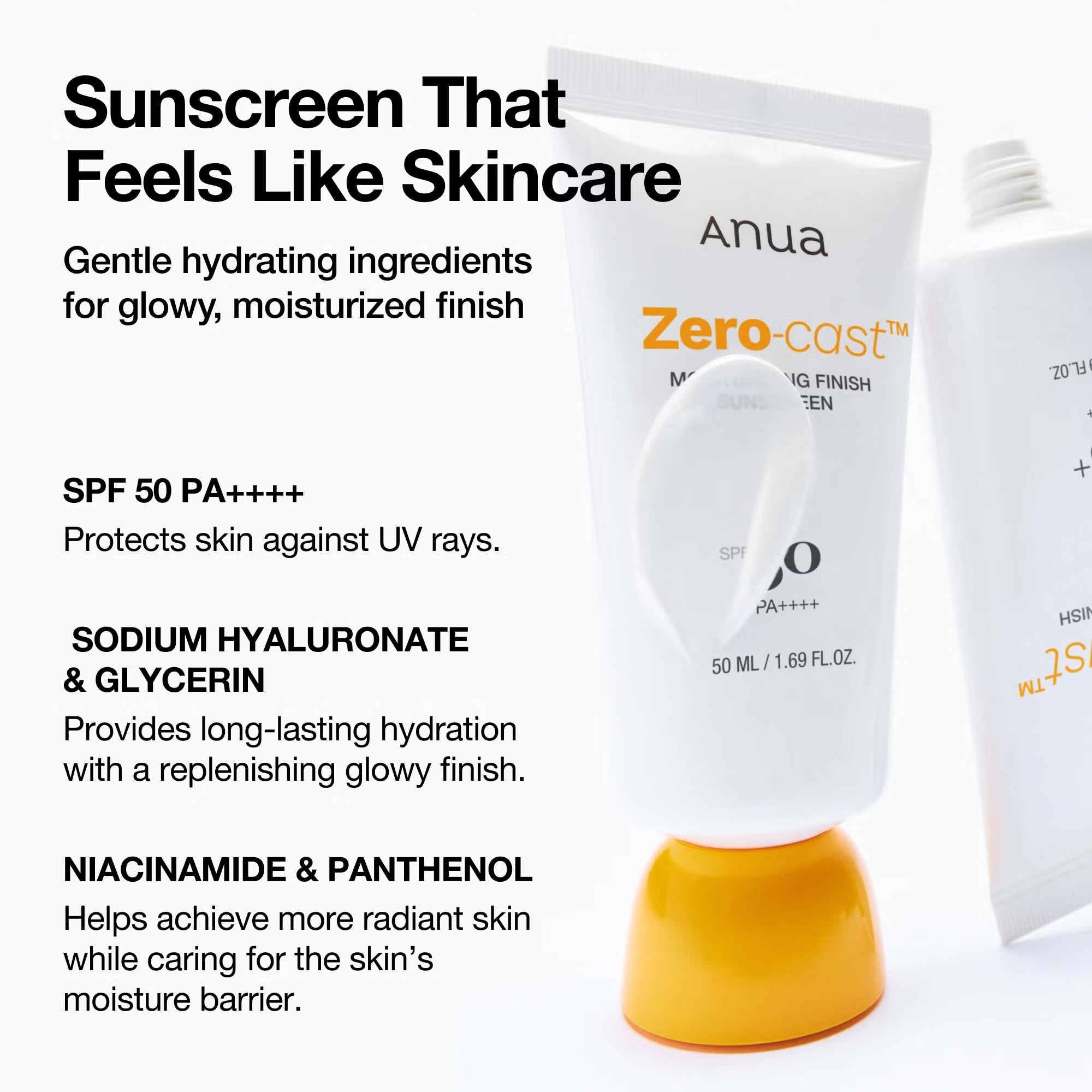 Anua Zero-Cast Moisturizing Sunscreen