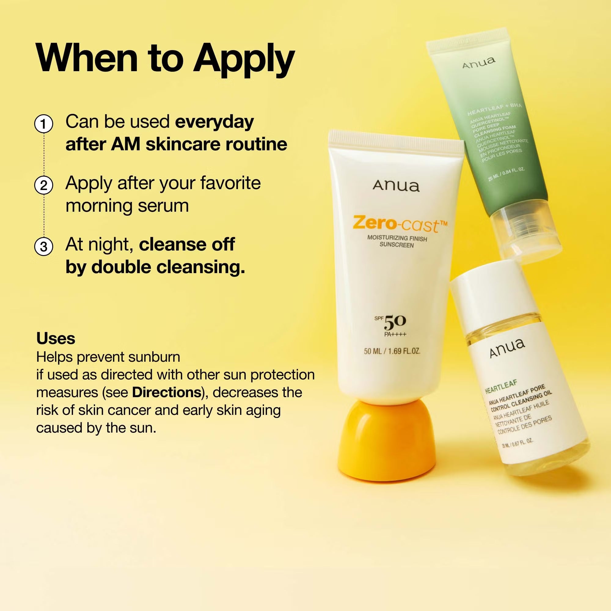 Anua Zero-Cast Moisturizing Sunscreen